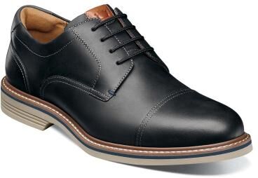 Florsheim Norwalk Cap Toe Oxford Shoes - Mens 9 Black Oxford W