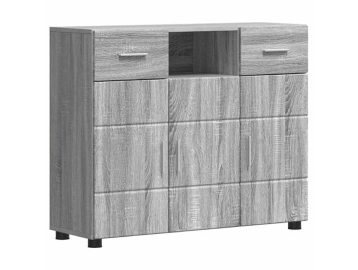 RJPLMFV Schrank aus Holz, grau, Sonoma, Möbel zur Aufbewahrung im Klare Linien, mattes Finish, geräumige Fächer, pflegeleicht, modernes Interieur