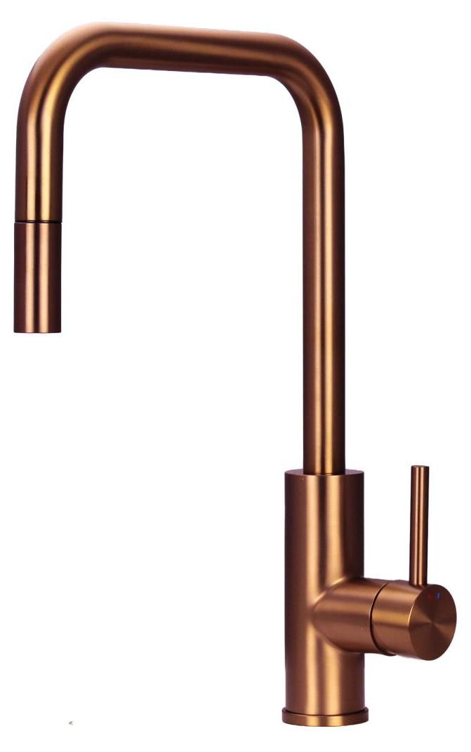 Küchenarmatur kupfer ausziehbar PLXSQUA-62 Pure.Sink