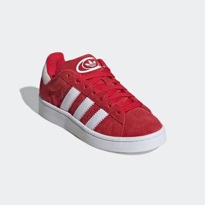 Sneaker ADIDAS ORIGINALS "CAMPUS 00S", Mädchen, Gr. 37, rot (better scarlet, cloud weiß, better scarlet), Leder, Synthetik, Schuhe Sneaker, mit Gummilaufsohle, mit Schnürung