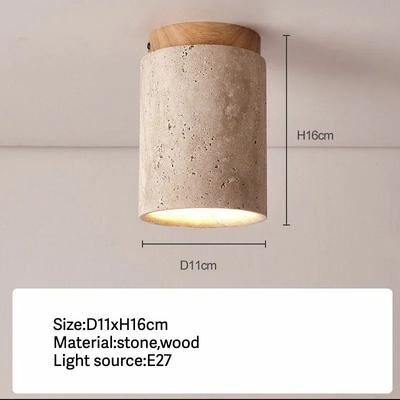 Uplift Picks Nordic Glow Travertine Stone LED Wall Sconce n 3 Colors Light