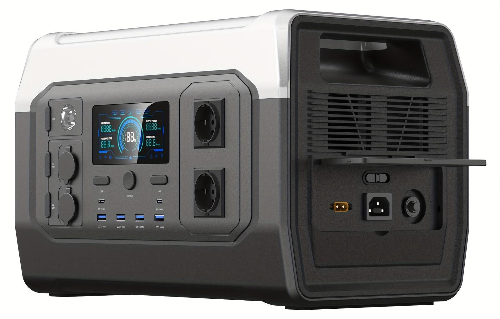 Selius Powerstation Draagbare Generator Mobiele Stroomvoorziening 1800W LiFePO4 Batterij