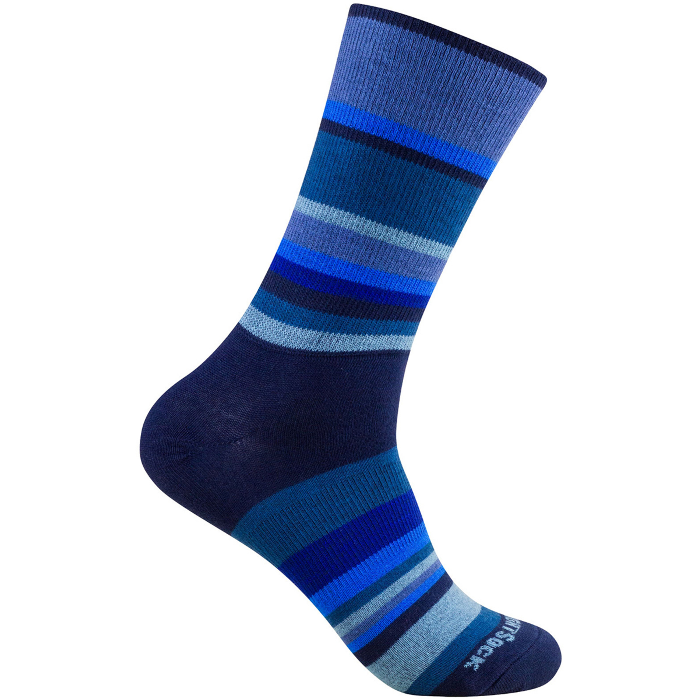 Wrightsock Stride Crew Fahrradsocken blau Größe 41.5 Camping Hautfreundlich