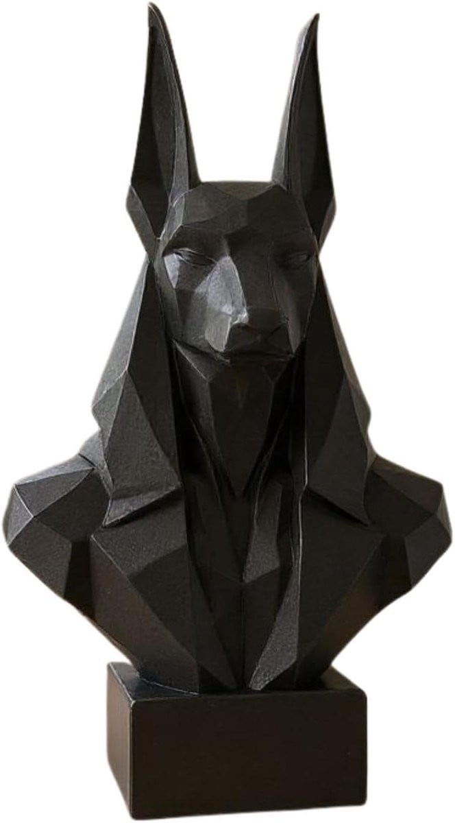 Anubis buste Egyptische god decoratie zwart Hoogte: 25 cm