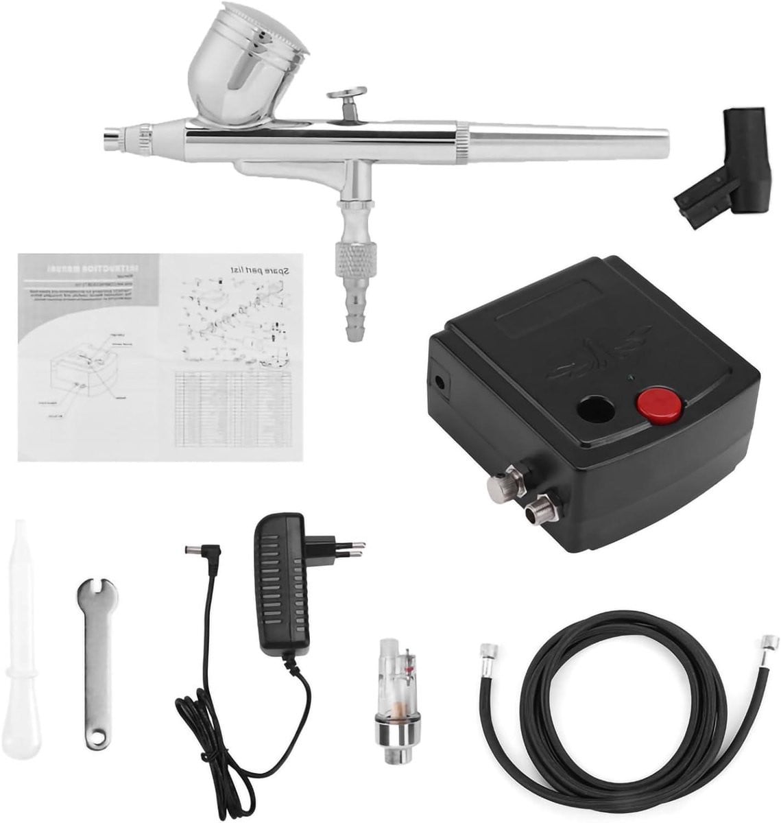 Multifunctionele Dual Action Airbrush Kit - Draagbare Spray Airbrush Gun Set voor Ambacht en Cake Decorating