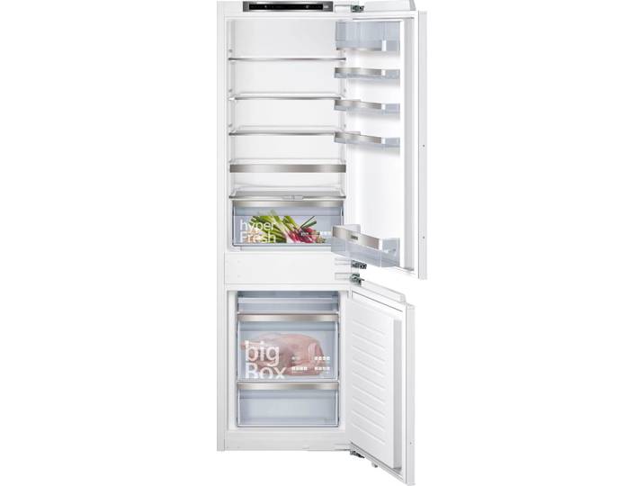 SIEMENS Einbaukühlgefrierkombination KI86SADE0 , Energieeffizienz: E, weiß, Rechtsanschlag, wechselbar, Kühlschränke, HyperFresh Plus: längere Frische für Obst und Gemüse, Einbaukühlgefrierkombination