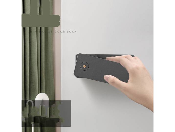 Serrure de porte intérieure minimaliste à aspiration magnétique, poignée silencieuse, serrure écologique, chambre à coucher