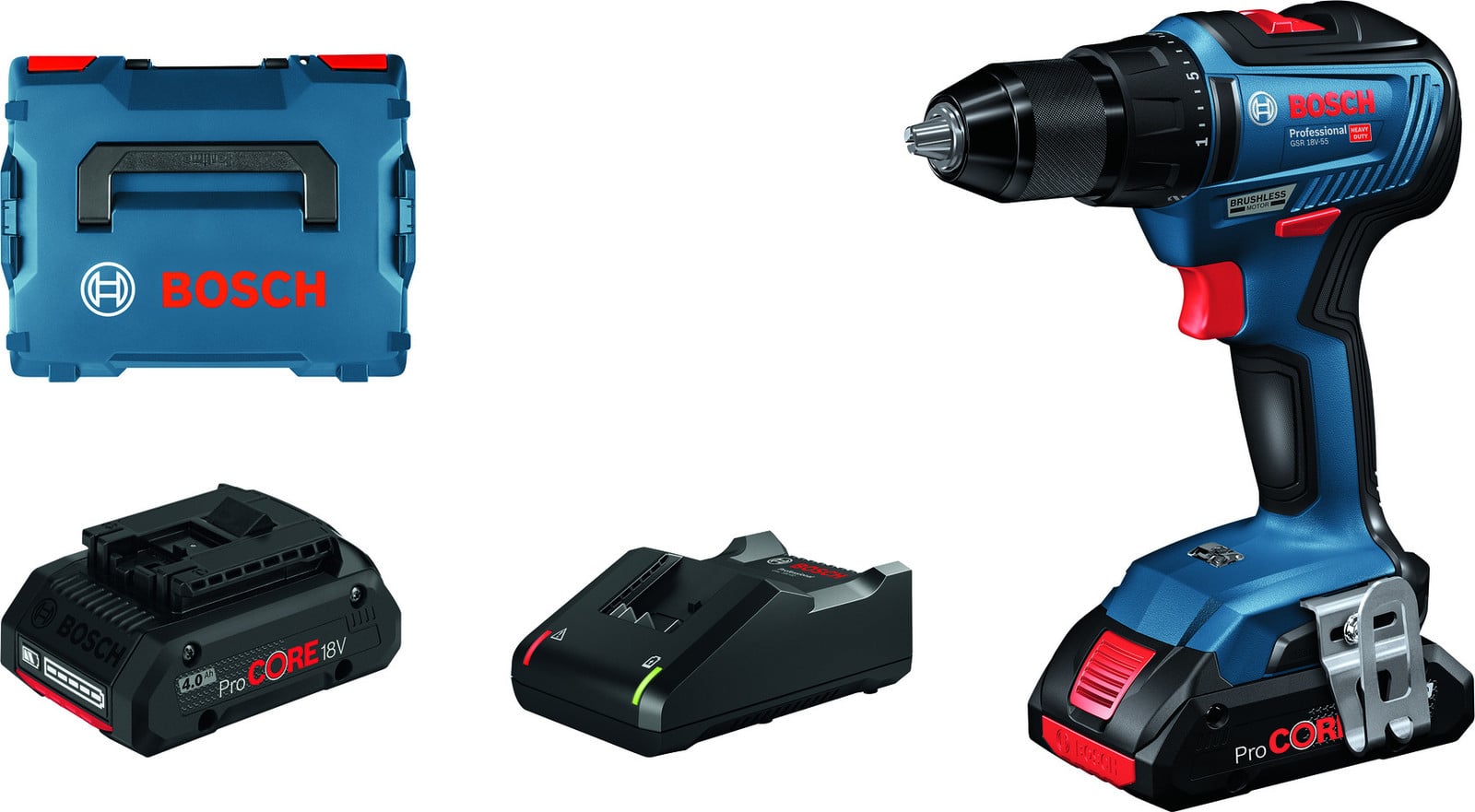 Bosch GSR 18V-55 accuboormachine en schroefmachine