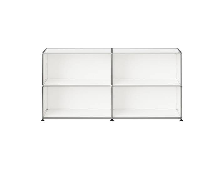 USM Haller Sideboard M67 reinweiß 2-fach breit 4 Fächer offen 152.3x74x37.3 cm