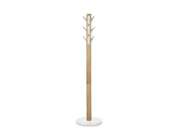 Umbra Flapper Garderobenständer, 9 klappbare Haken, Weiss/Natur