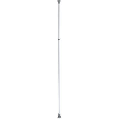 Teleskopregal WENKO "Modell Herkules", grau (stangen: weiß, kunststoffteile: grau, anti, rutsch teile der kunststoffteile: grau), T:7,5cm, ABS-Kunststoff, Polypropylen, Stahl, Regale, Teleskopregal, ausziehbare Hauptstange 165-300 cm, passend zur...