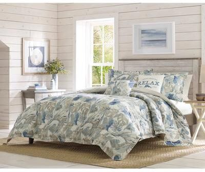 Tommy Bahama Raw Coast Cotton Reversible 5 Piece Comforter Set