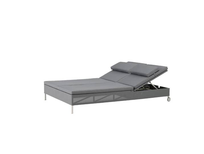 Cane-line Chaise longue Rest Cane-Line Natté grey, double