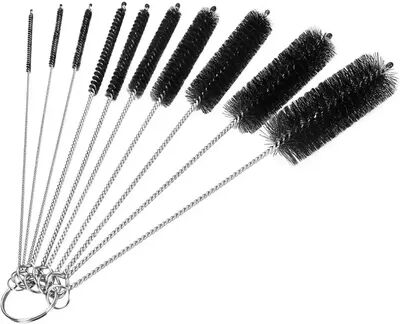 Perfect Picks Market Reusable Bottle Cleaning Brushes, Piece Set Eco Friendly Straw Cleaning Brushes For Bottles 10p Black