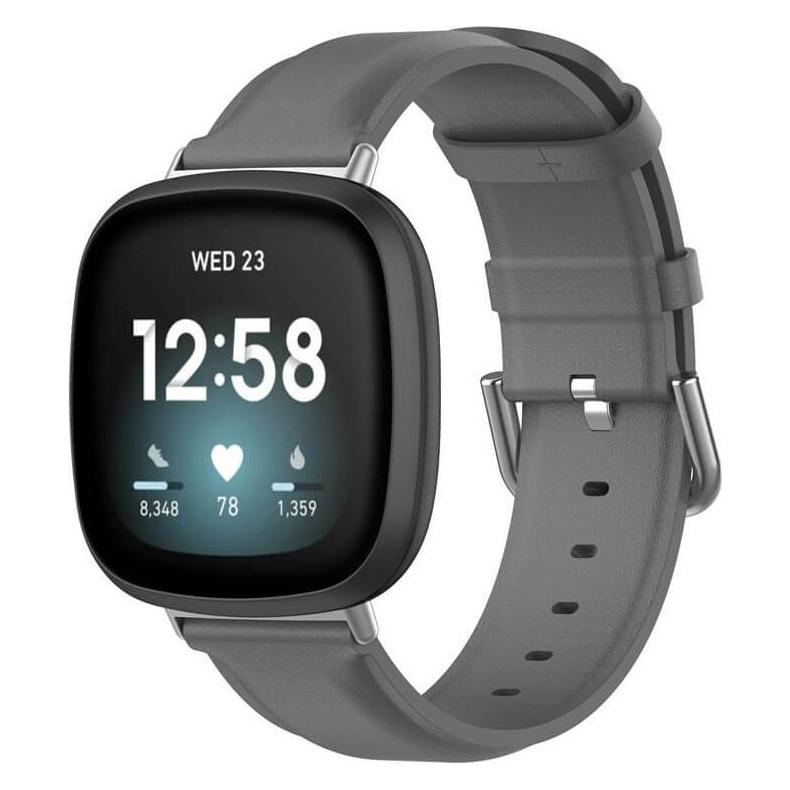 Cover-Discount Fitbit Versa / Sense - Lederarmband grau (Kunstleder) (EEDA003790701C)