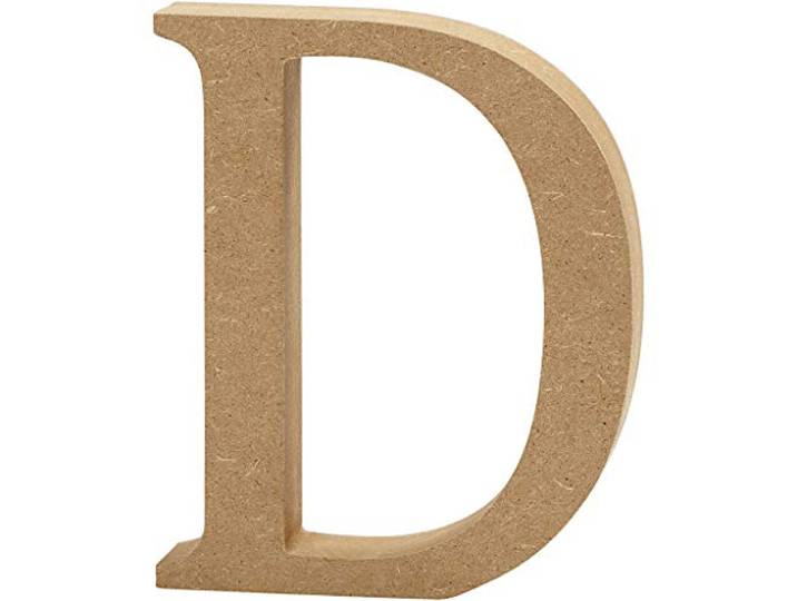 Creativ D MDF letter, bruin, 13 x 2 cm