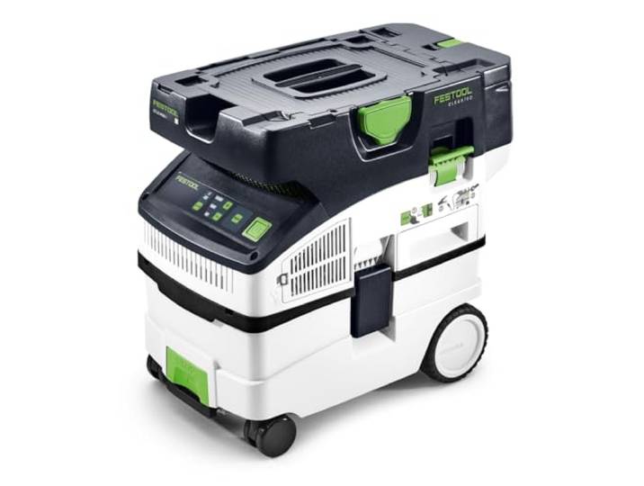 Festool Aspirateur sans Fil CLEANTEC CTLC MIDI I-Basic 36 V Aspirateur chantier compact – compatible batteries 18 V Festool – classe de poussière L – filtre HEPA