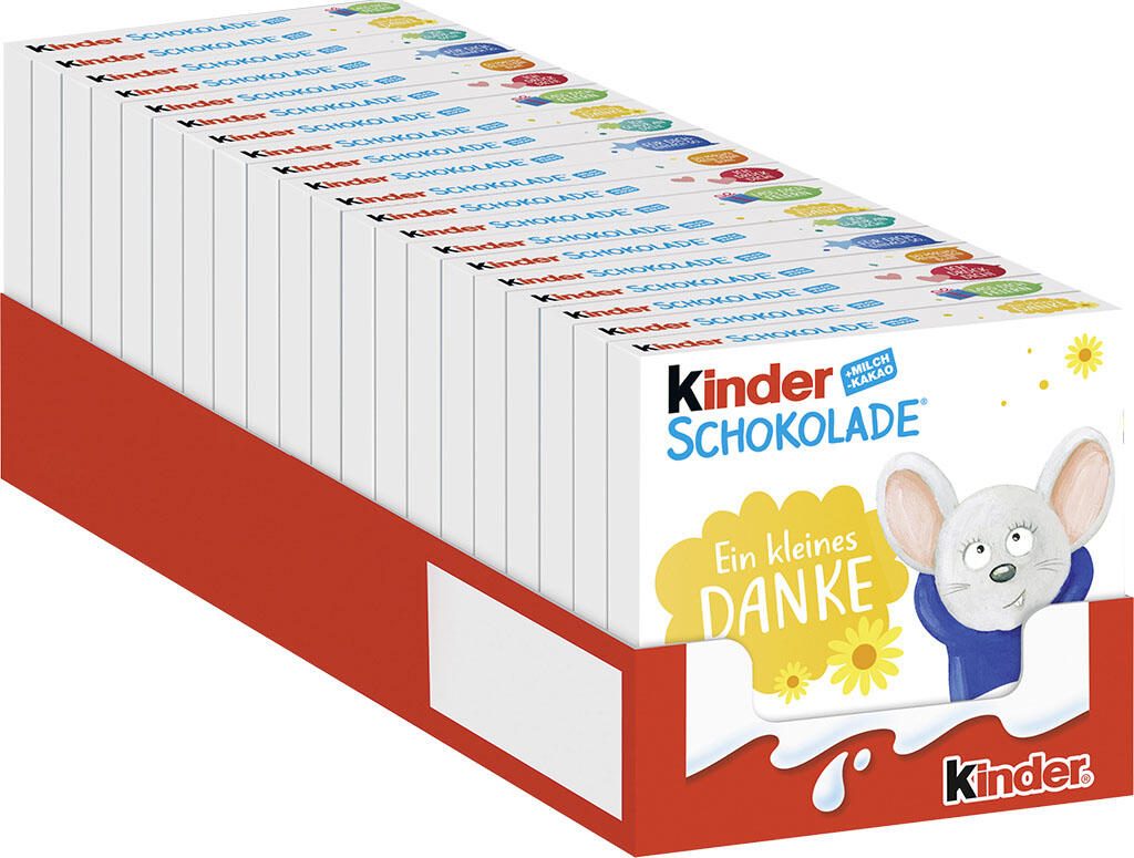 kinder Schokolade Schokoriegel 4er Pack mit Botschaften 2026