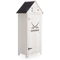 Garten-Gerätehaus SANSIBAR ROSKILDE (BHT 77x179x55 cm) - weiß - BHT 77x179x55 cm