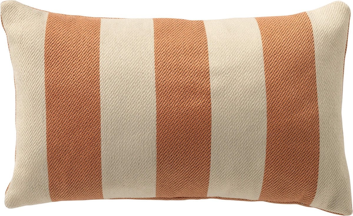 Dutch Decor CYRUS kussenhoes outdoor gestreept Peach Bloom rood 30x50 cm