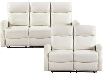 Fremont & Park Centralia Faux Leather 2-Piece Manual Double Reclining Sofa Set