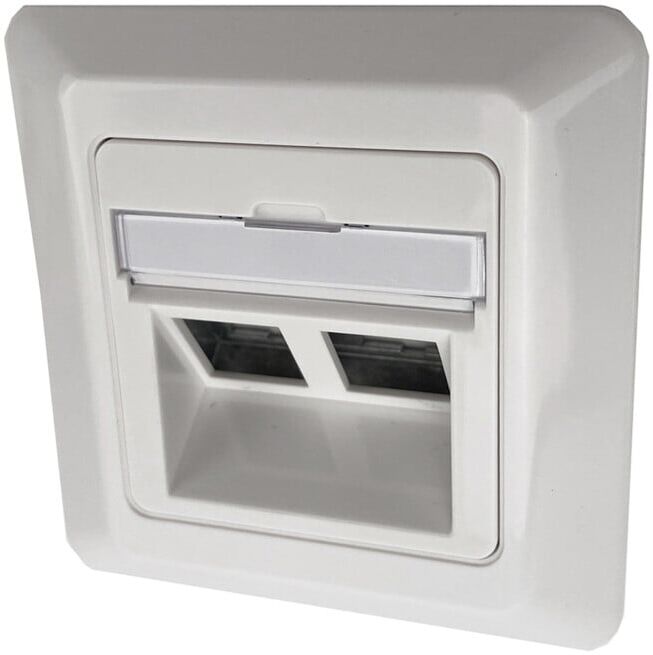 Corning Set de cadre incliné 80 × 80 pour 2xRJ45 VOLKeystone UAXCSE-S0201-C040-BP (UAXCSE-S0201-C040-BP)