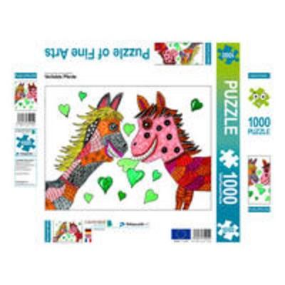 CALVENDO Puzzle Verliebte Pferde | 1000 Teile Lege-Größe 64x48cm Foto-Puzzle für glückliche Stunden