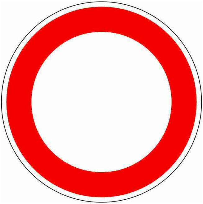 VKZ.250 Ronde 600mm RAL2 Passage Interdit ; ADCO (4251783605753)