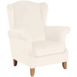 OHRENSESSEL Katria Bezug Samtvelours Buche natur / creme