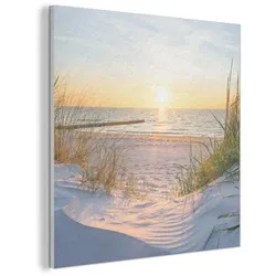AKUSTIKBILD Strand - Sonne - Düne - Gras - Sand - Horizont Akustikpaneele 80x80 cm