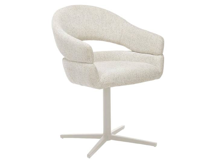Esszimmerstuhl Beige Stoff Drehbar - 60x58x87cm - Dover - 2er Set