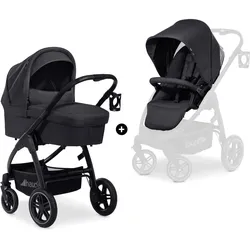 Hauck, Kinderwagen, Saturn R Duoset Melange Black (0 Monate - 4 Jahre)