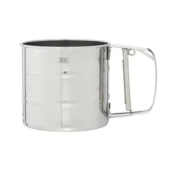 KHG Einhand-Mehlsieb  KHG Küchenhelfer ¦ silber ¦ Edelstahl ¦ Maße (cm): B: 15,5 H: 9,5
