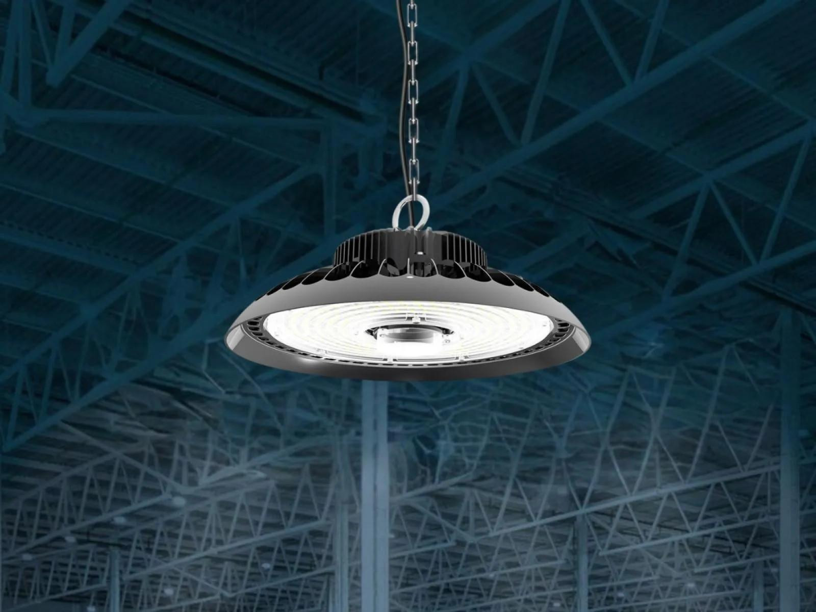 NEDES LED High Bay Armatuur UFO 150W IP65 5000K met sensor en stand-by modus LU112/SR
