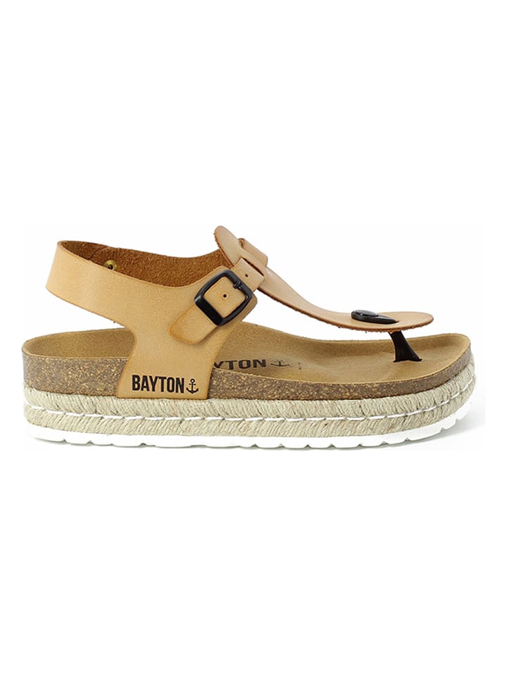 BAYTON Leder-Zehentrenner "Celiane" in Camel - 40