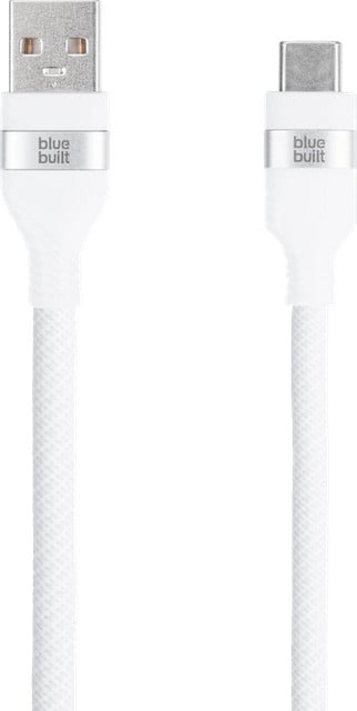 BlueBuilt USB A naar USB C kabel 3m nylon wit