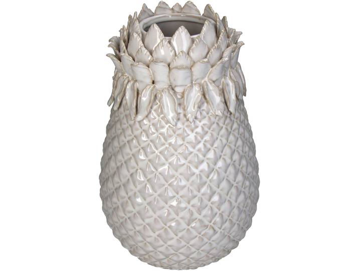 Vase Myko Weiss Steingut D 19 cm H 29.5 cm