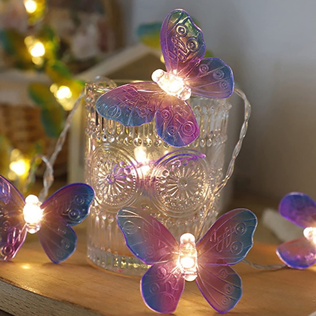 LED Lichtketting met Vlinder Motief voor Decoratie