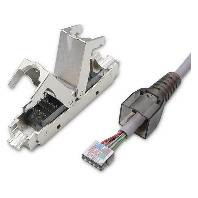 Qoltec Werkzeugloser RJ45 STP-Stecker CAT6, JACK PIN (Netzwerk Zubehör) (Qoltec)