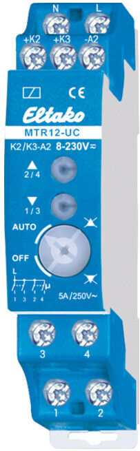 Eltako Relais de séparation moteur 2+2S non potentiel libre MTR12-UC (22400601)