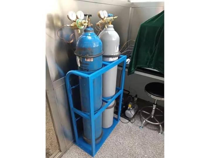 HWDNQGH Sauerstoff-Lagerregal, Ständer für Sauerstofftanks/-Flaschen, freistehendes, Robustes Gasflaschen-Organizer-Regal, zur Lagerung von Sauerstofftanks/Propantanks/CO2-Flaschen/Stickstofftanks (