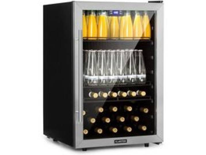 Klarstein Beersafe 5XL Réfrigérateur 147 litres 3 clayettes Porte vitrée panoramique Acier inoxydable