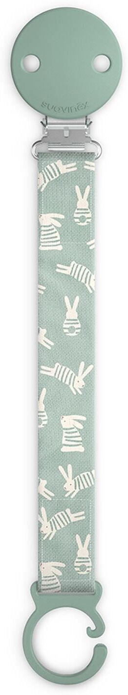 Suavinex Pinza de chupete de tela colección Wonderland 2.0.  (9 X 6 X 6 Cm) Verde anticuario niño