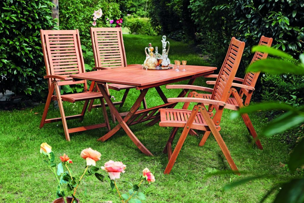 MERXXHANDELS Cordoba Set 5tlg 4 Sessel Tisch ca 110(160)x90cm 09223836