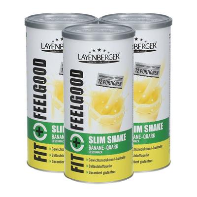 3x Layenberger Fit+Feelgood Slim Shake Banana Quark 3x396 g Pulver