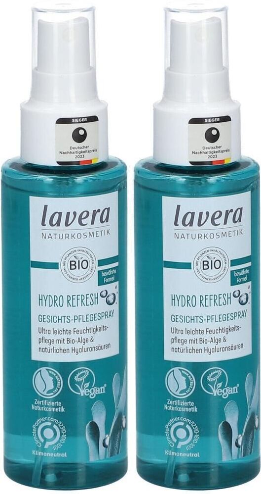 Lavera Hydro Refesh Gesichts-Pflegespray 2x 2x100 ml Spray