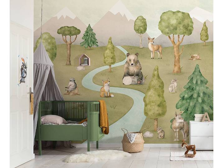 Vliestapete Neighbor-wood Meetings 300 x 250 x 0cm Multicolor
