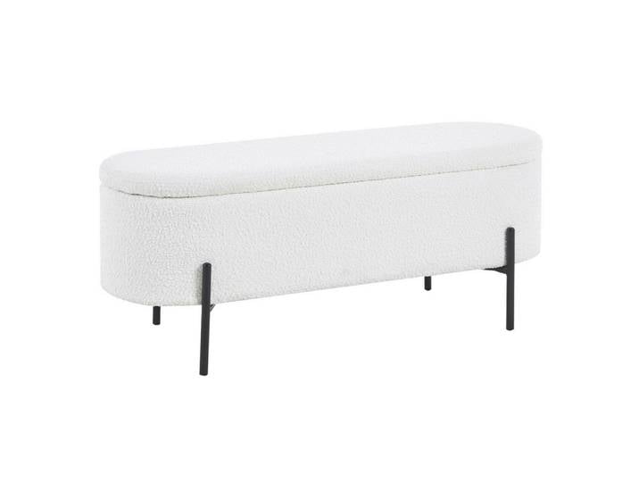 Livetastic Hockerbank, Weiß, Metall, 110x44x40 cm, Schlafzimmer, Bettbank