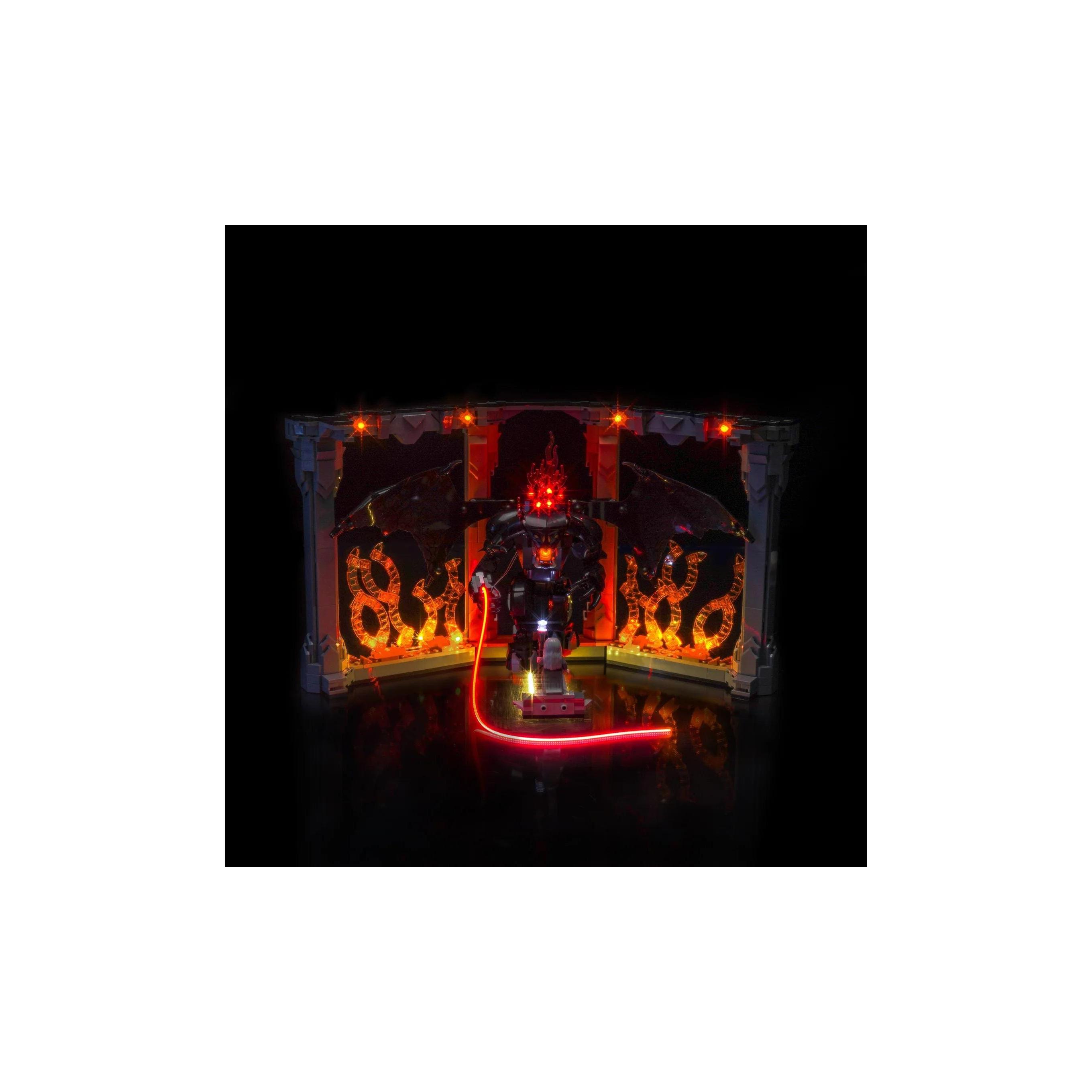 BrickBling LED Licht Set für LEGO Der Herr der Ringe: Balrog Bücherstütze (10367) inkl. Fernbedienung (P90802)
