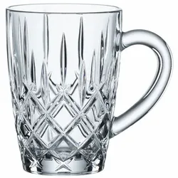 Nachtmann Kaffeebecher Noblesse Barista 2tlg. Kristall, Kristalloptik Transparent Klar